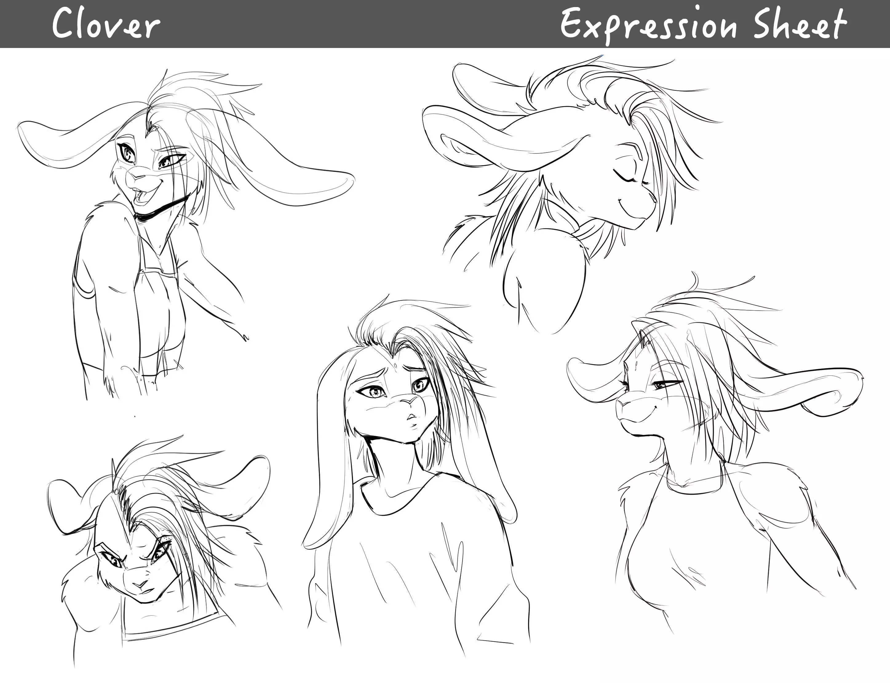 Clover Expression Sheet [art by me]