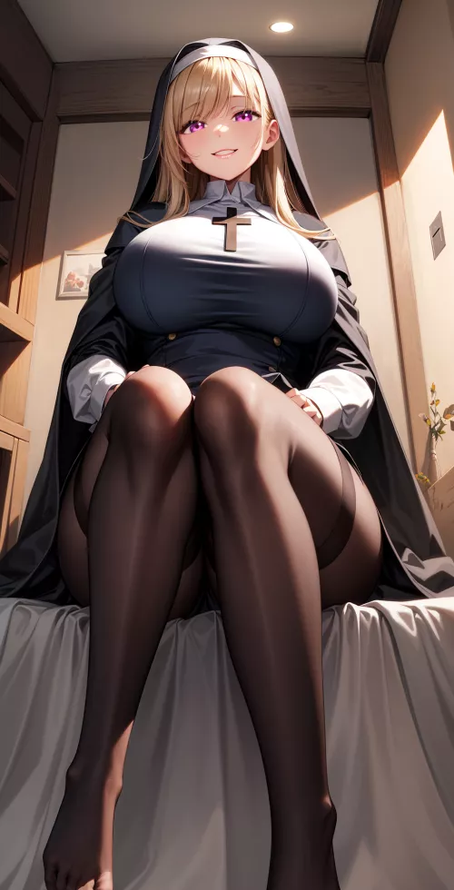 Devout Sister paying a Visit