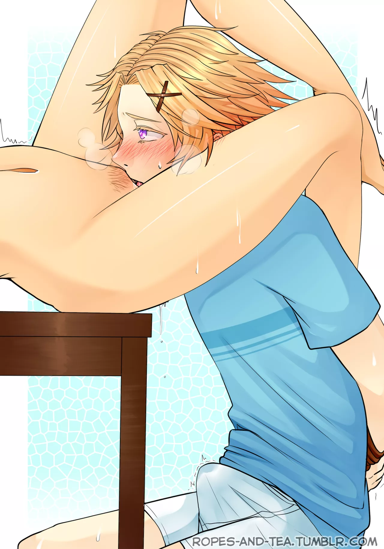 Eating up like a good boy