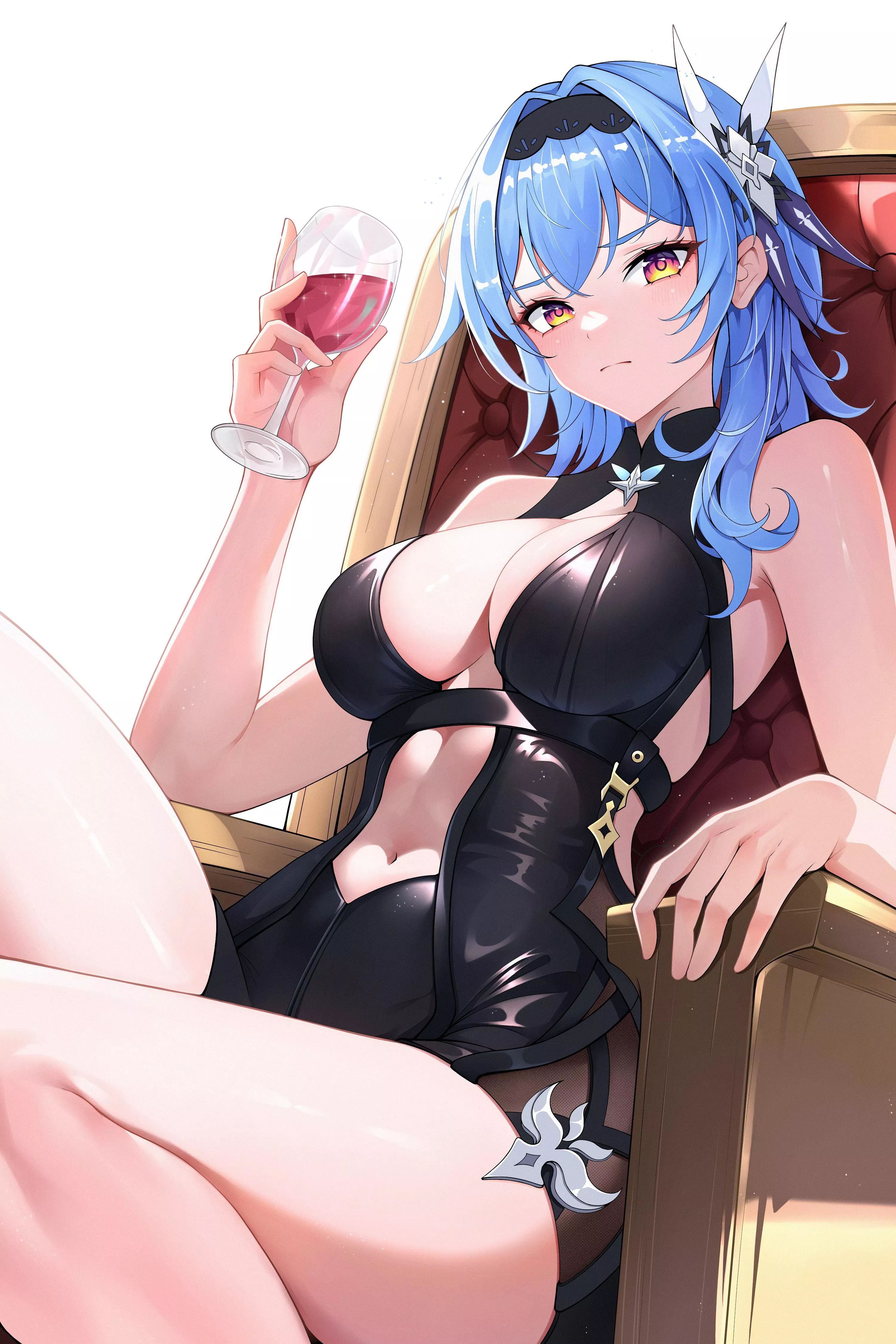 Eula drinking (zhutou) [genshin impact]