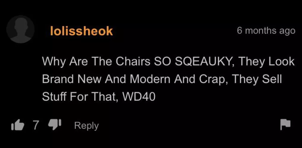 The Chairs are SO SQUEAKY