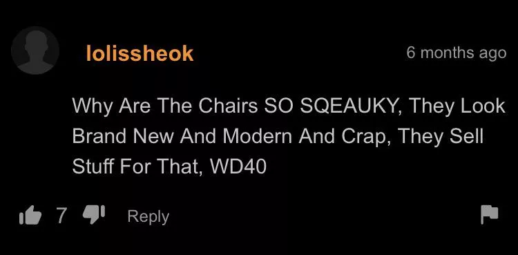 The Chairs are SO SQUEAKY