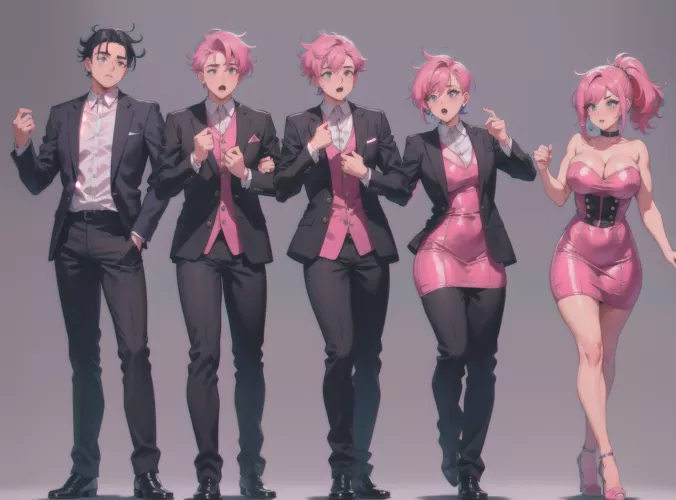 Businessman to Bimbo - Transformation Sequence (givingbadpeoplegood) [Commission]