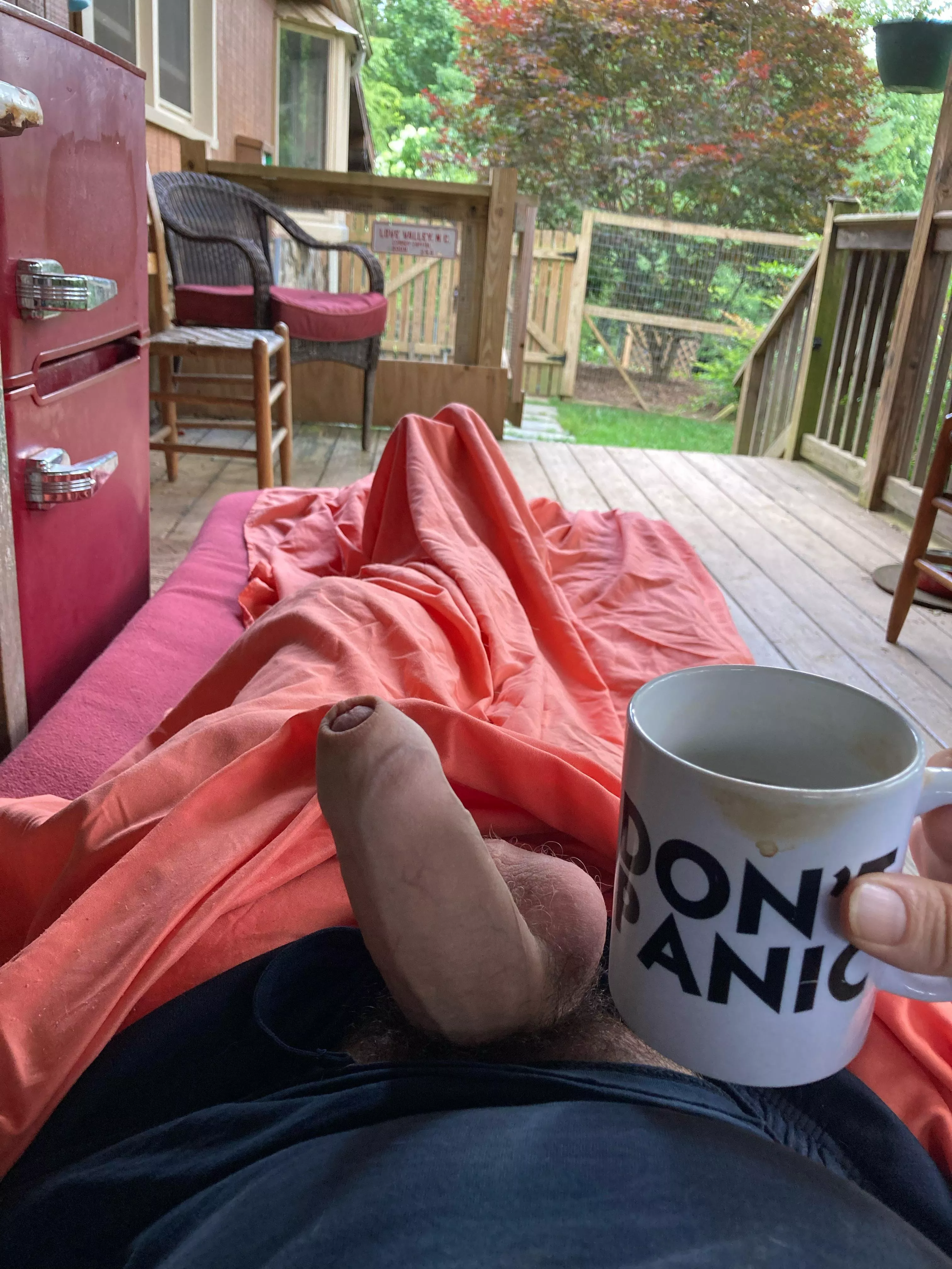 Coffee on the porch! Happy Sunday!