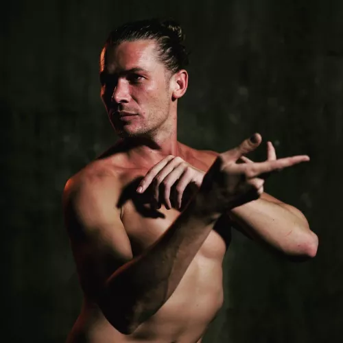 Divine body and romantic look.