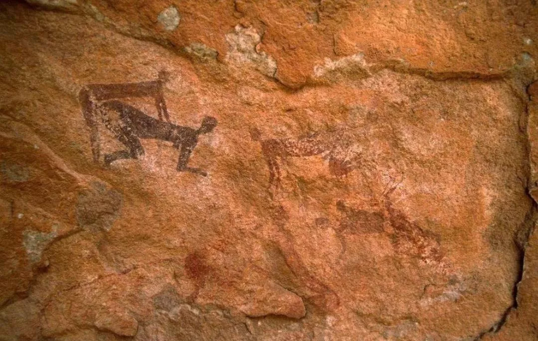 Erotic Cave Drawing, 7000 BC, Algeria