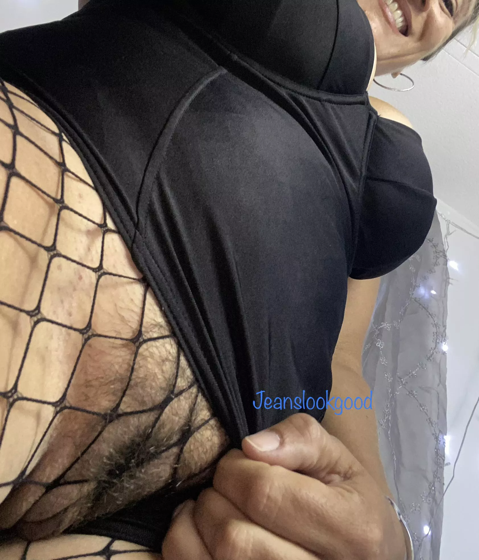 It’s caught in a net.