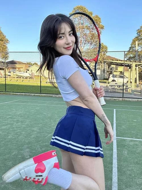 My friend told me not to wear this to my first tennis lesson. I’m so glad I didn’t listen lol ;)