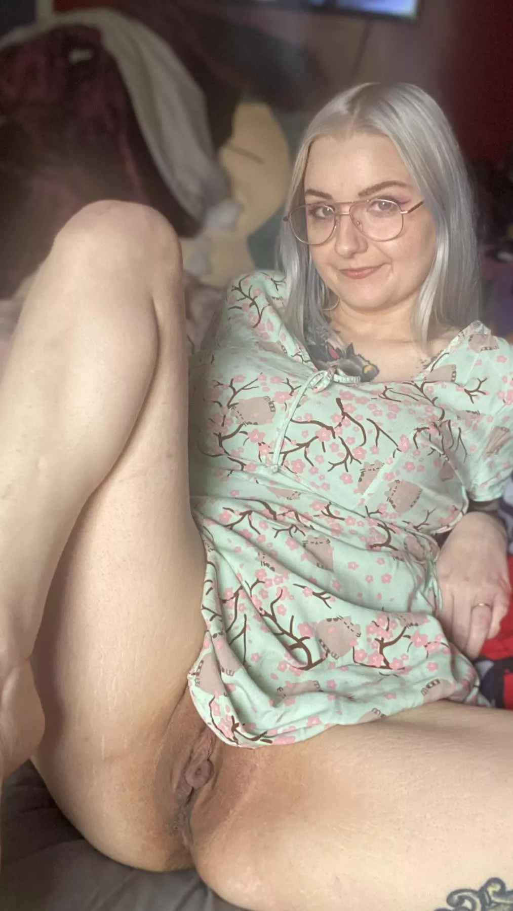 My thighs are soft if you wanna rest your head there while you lick it 🥰