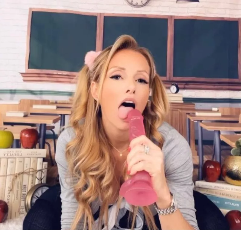 Naughty student waiting to be fed by her professor big hard cock.