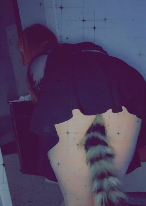 A little photo from when I tried out wearing a tail 😜🦊