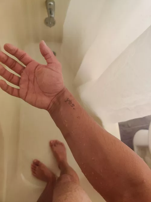 Even when I'm relaxed my veins still poke through. Excuse all the cuts, I'm a welder