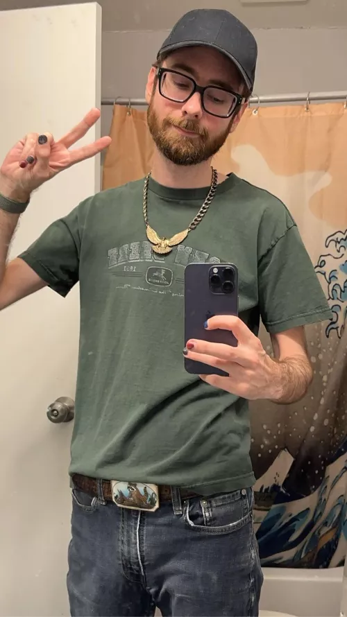 I realized how dirty my mirror was and cleaned it immediately after.