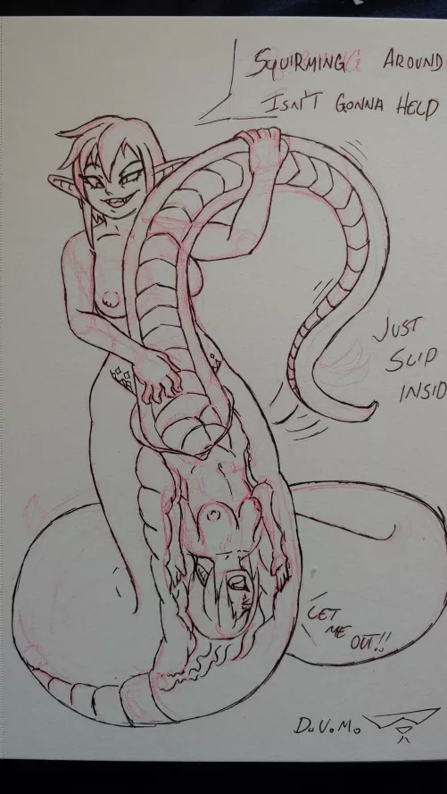 {Image} lamia eats Lamia (Art by me)