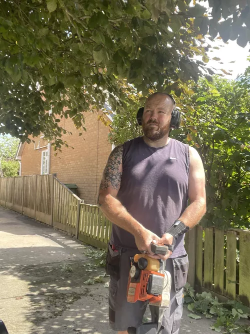 Just holding my chopper, anyone need their bush trimming?