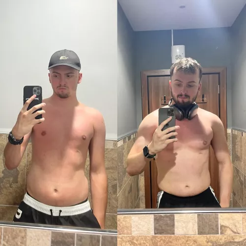 Just sharing two years of gym progress! July 2021 - July 2023 :)