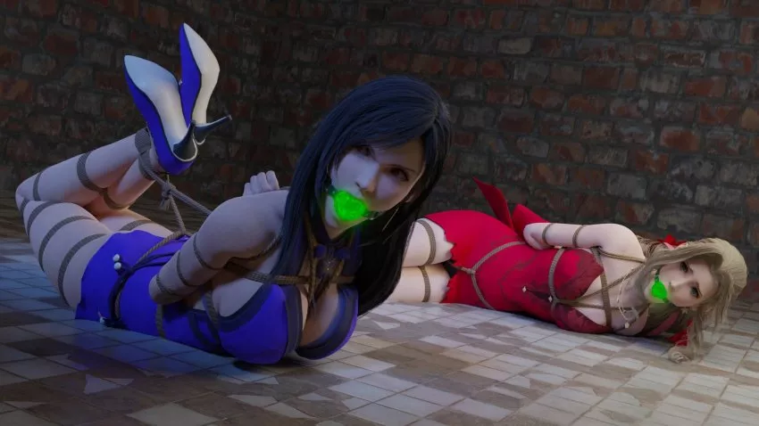 Tifa and Aerith captured and helpless