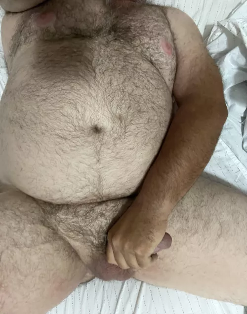 Cum on my hairy chest and belly?