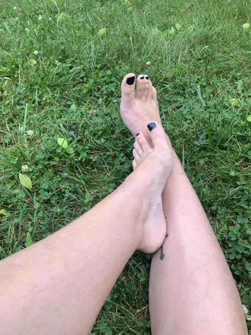 Feet in the grass