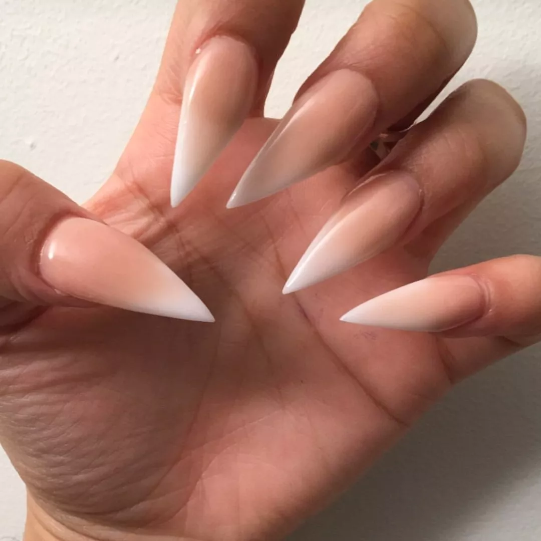French Ombre stilettos