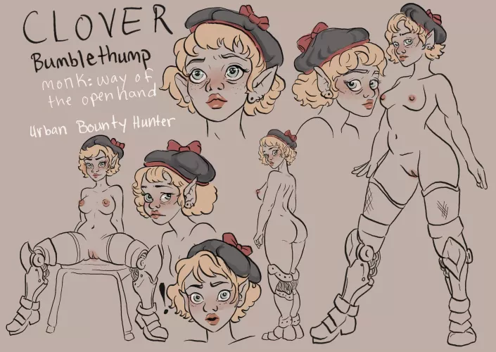 Halfling Character study [simple line art]