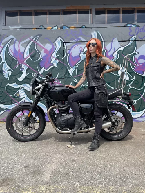 In my riding leather