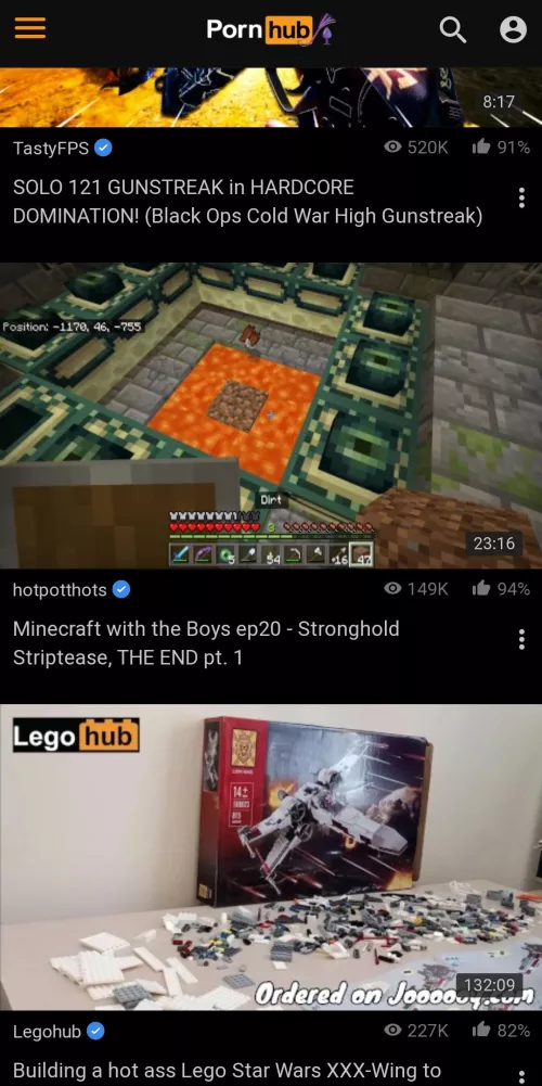 Peak Pornhub recommendations. I don't know where else to post this.