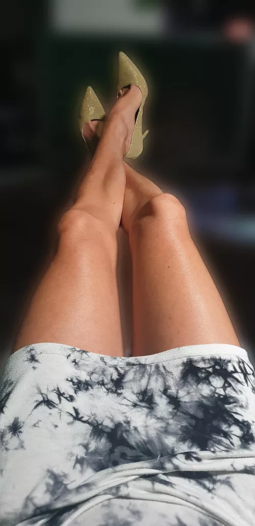 Putting your feet up after a long day at the office