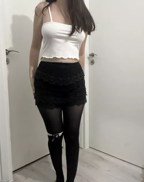 Sexy black skirt