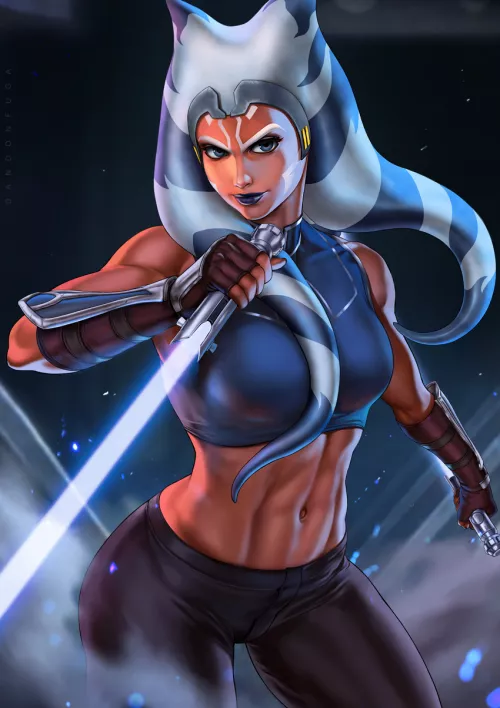 This was too much for the Star Wars subreddit 😂 Ahsoka, drawn by (@dandonfuga)