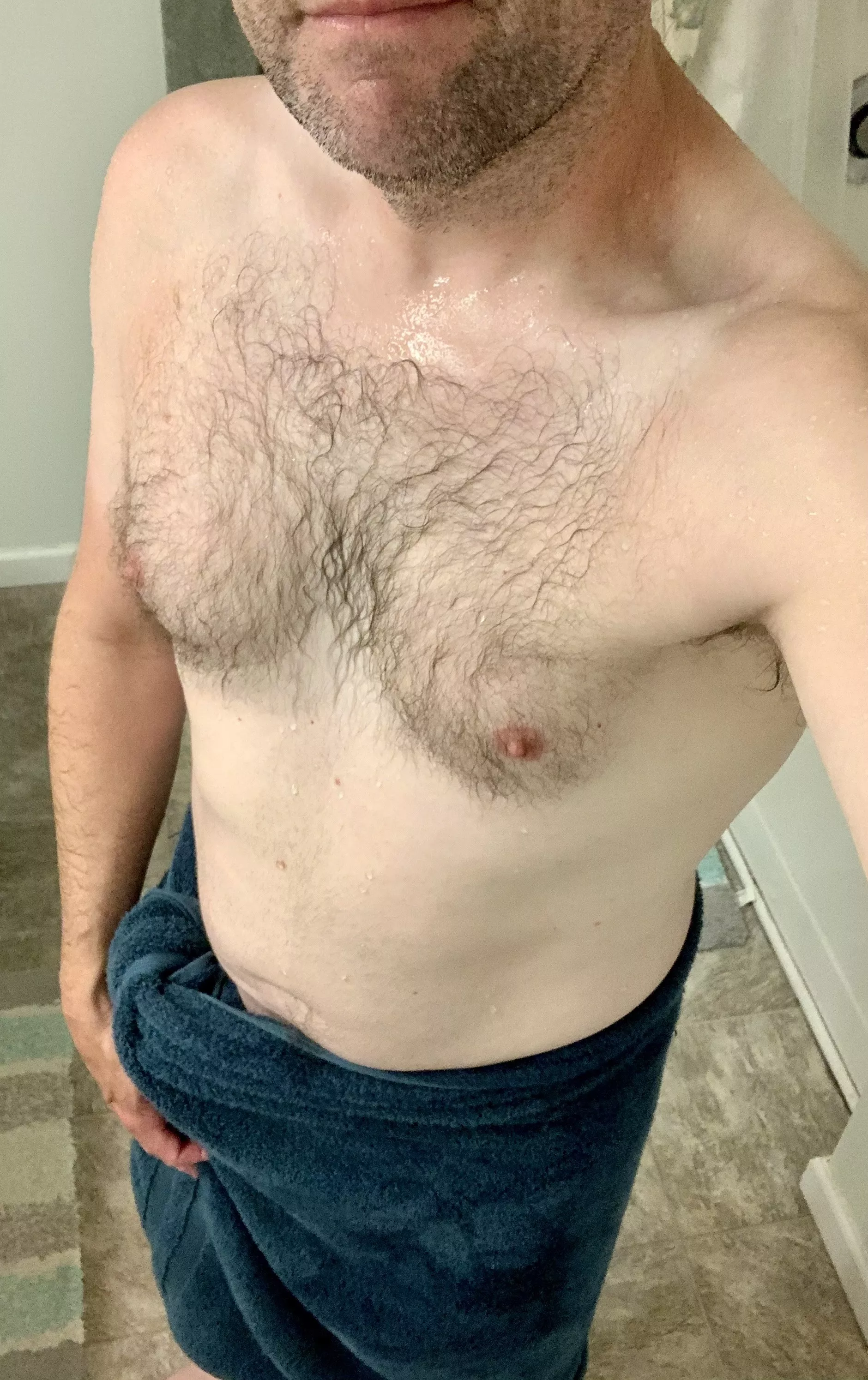Vacation is over. Time to shave…and get dressed too I guess