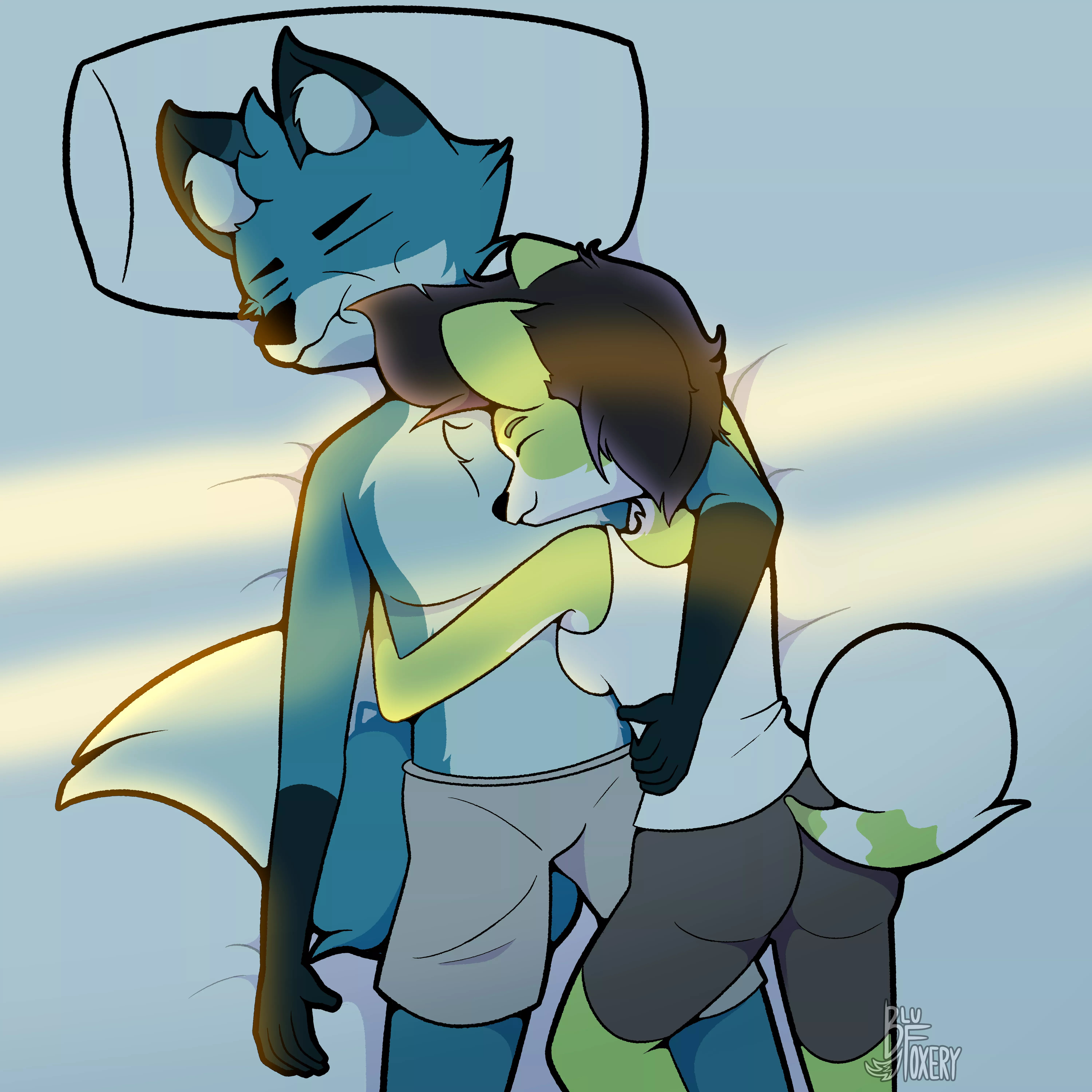 Cuddle Time (drawn by me)