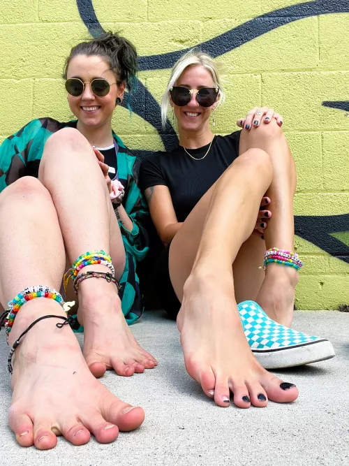 Me and my friend Dolly love to hang out and take feet pics together