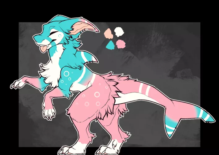 My updated fursona Ivory