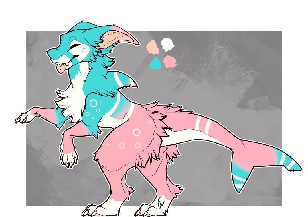 My updated fursona Ivory