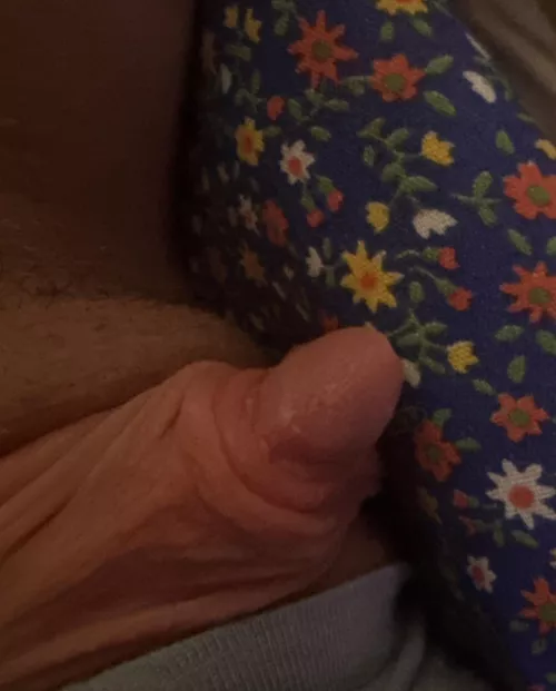 Pulled my Pj shorts to the side so daddy can check how swollen I am