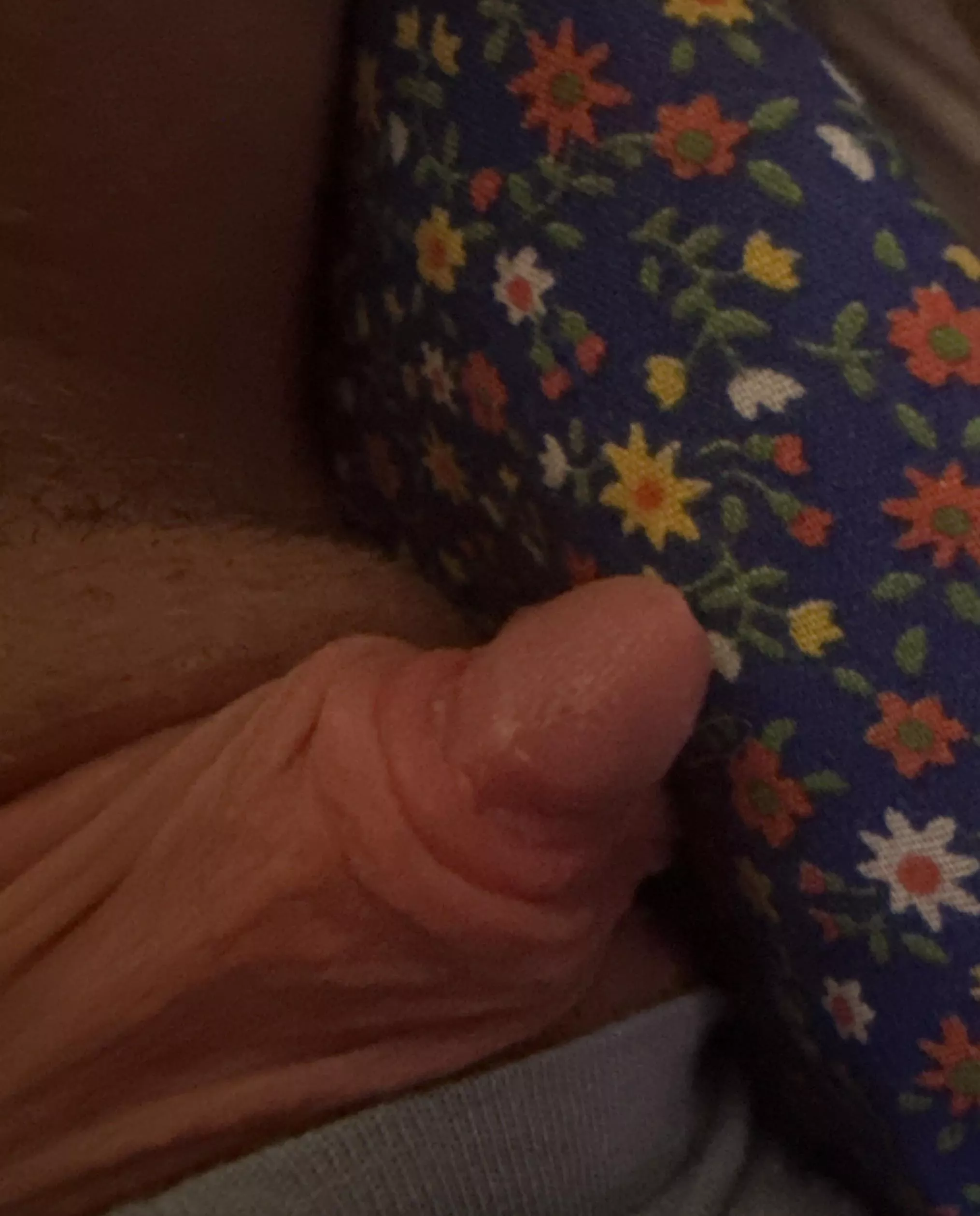 Pulled my Pj shorts to the side so daddy can check how swollen I am