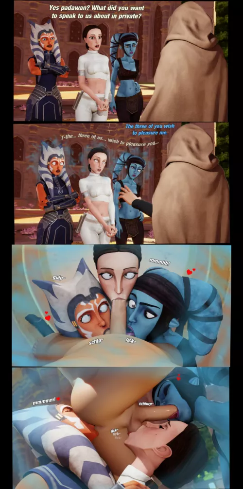 Ahsoka, Padme and Aayla (ehhypnohub)