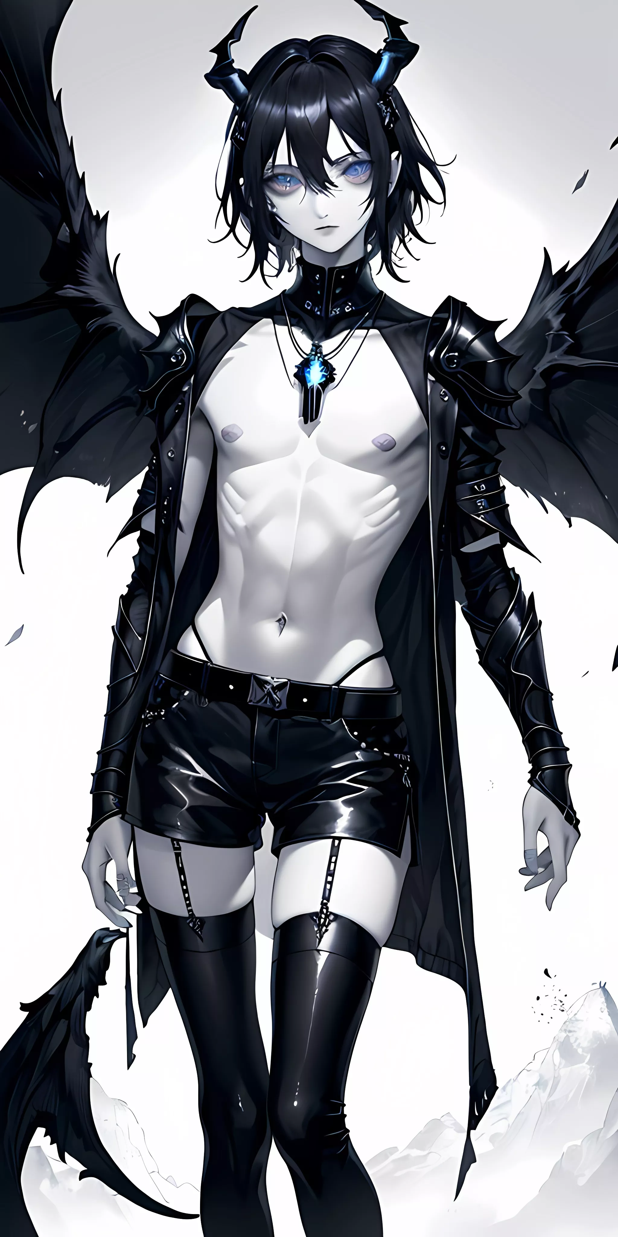 (AI) Sexy yet Cute Femboy Angel of Death