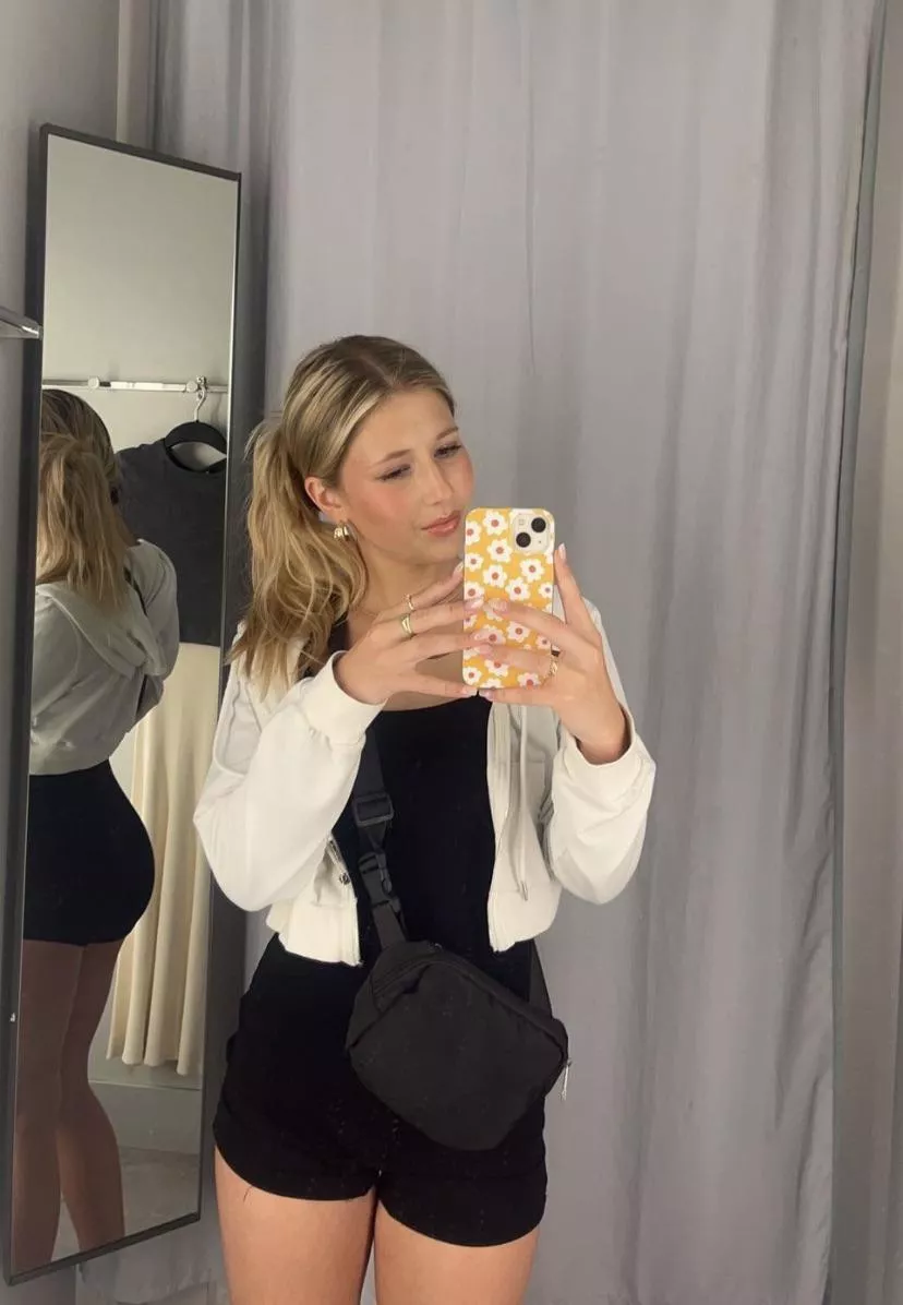 Blonde Babe in Black