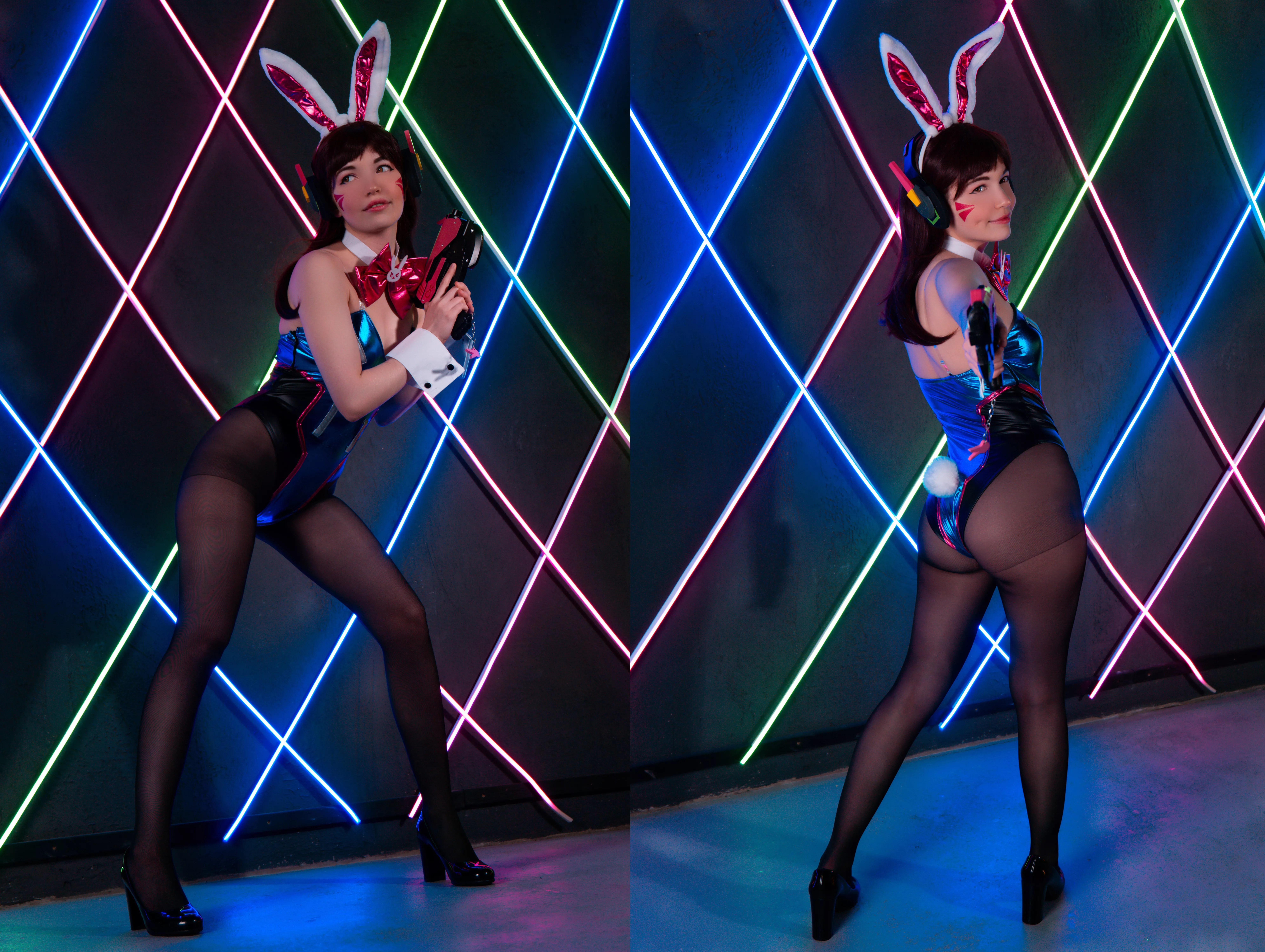 Bunny D.va cosplay by Murrning_Glow