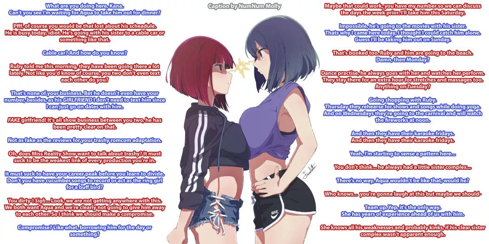 Fight For Aqua's Love [Oshi No Ko][Catfight][Argument][Rivals][No Sex][Keeping it in the Family][Artist: Fecalatte_]