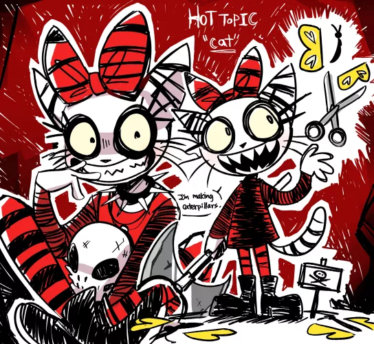 Hot topic cat by Peargor