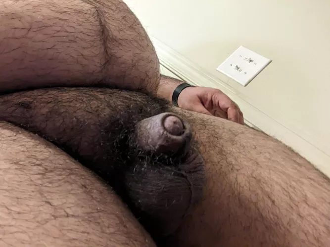 I love how my soft dick looks after a workout. Who wants to help get me hard?