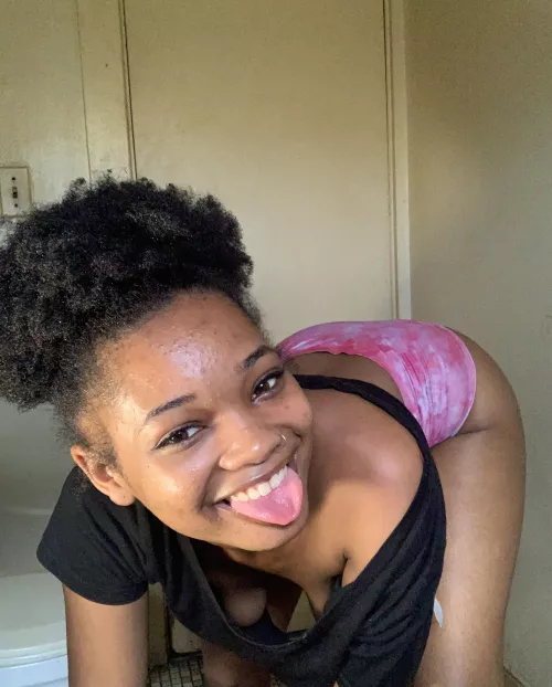 I only wear a tshirt with my panties around the house for easy access