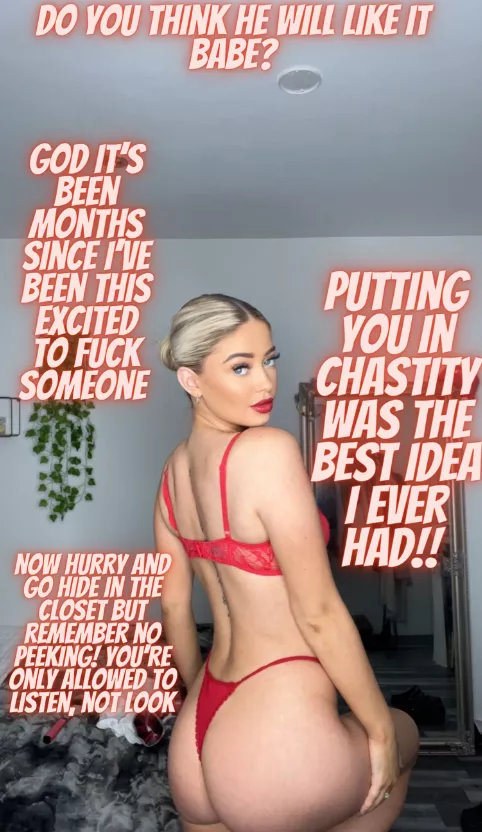 I think permanent chastity is how I'm going to keep you [F19]