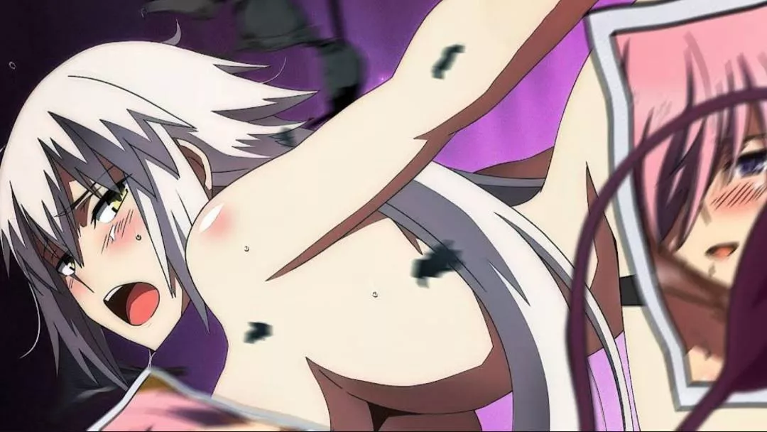 LF Color source: 2girls, white hair, pink hair, doggystyle, nude