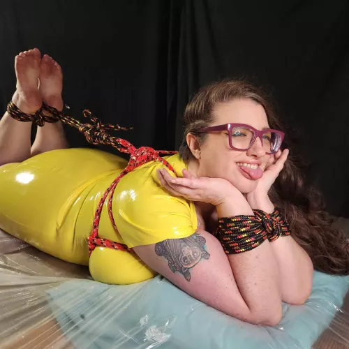 Tied up to be gunged