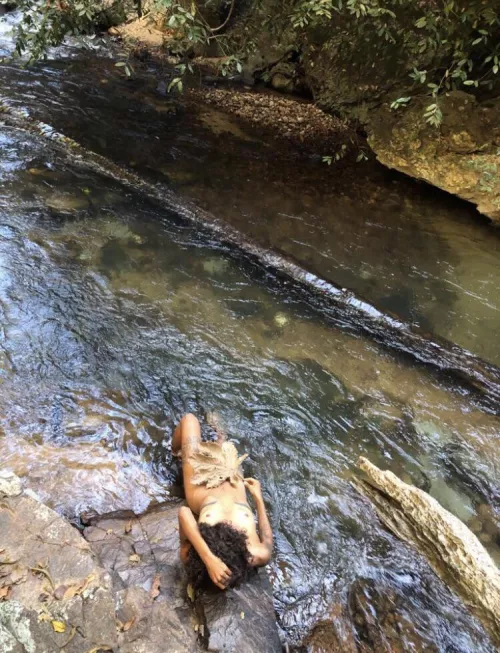 Where and how I love to be. Naked and in nature