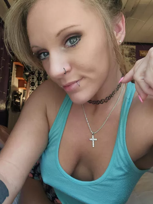 A little peek down my blouse